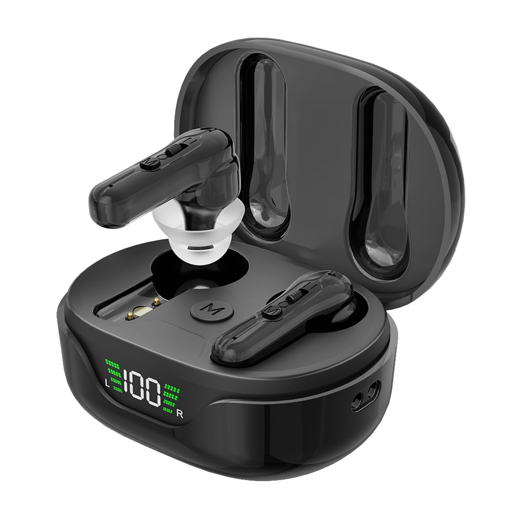 für Senioren, Hörgeräteverstärker, wiederaufladbar mit Geräuschunterdrückung und einstellbarer Lautstärke