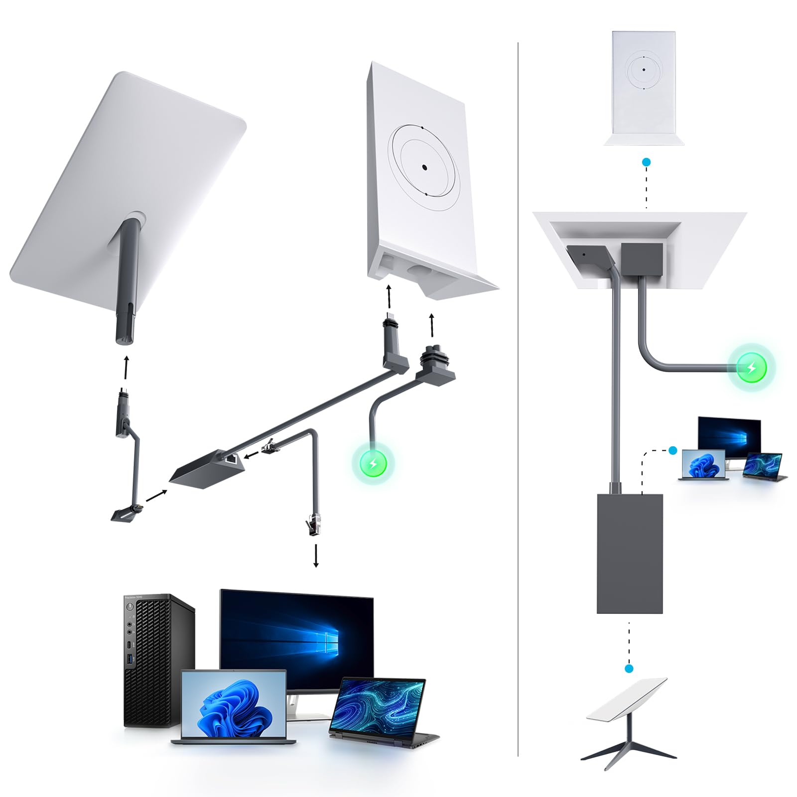 Starlink Ethernet-Adapter für Starlink rechteckige Satelliten-Internet V2, Starlink Adapter Ethernet Gen 2 für kabelgebundenes externes Netzwerk