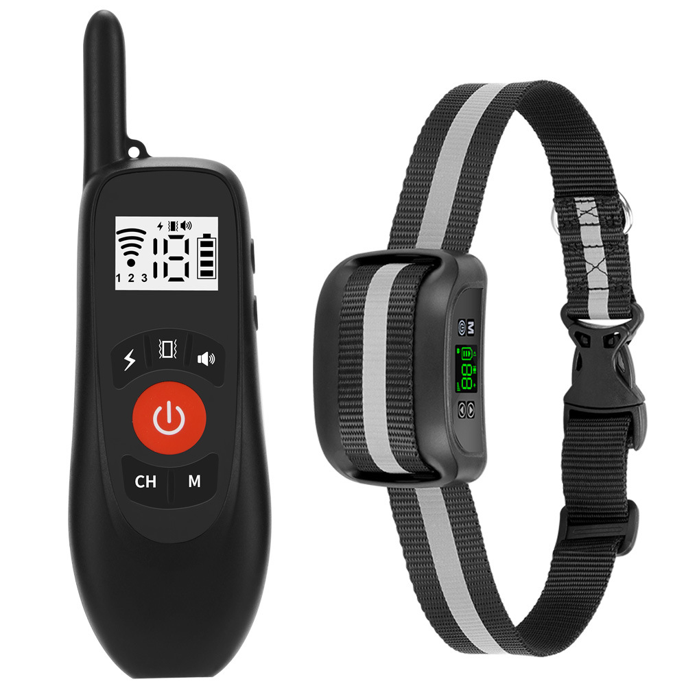 2-in-1 Drahtloser Hundezaun Ferntrainingshalsband Tragbares Haustiereinschränkungssystem Elektrischer Hundezaun Piepton Vibration Schockkorrekturmodus