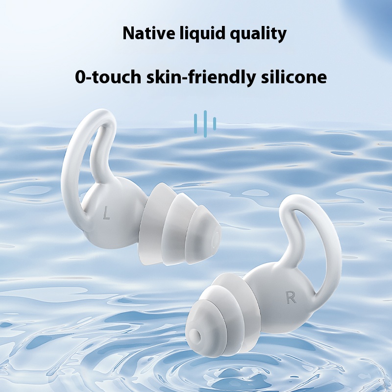 4er Pack Silikon-Ohrstöpsel Anti-Lärm Wasserdichtes Shark Fin Design Zum Schlafen Lernen Schwimmen Reisen Wiederverwendbar Bequeme Passform