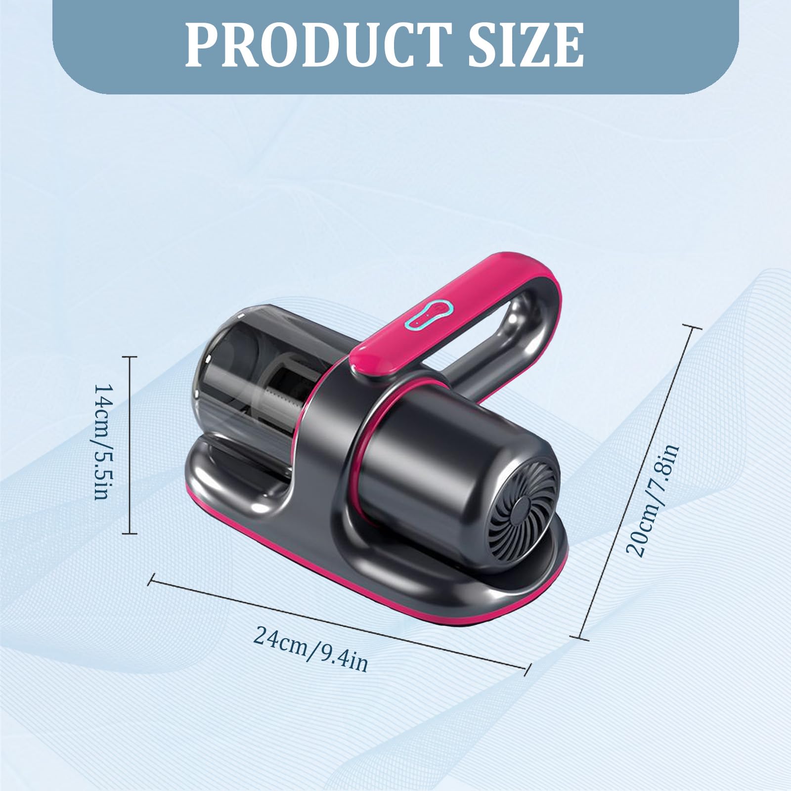 Kabelloser Handstaubsauger für Betten, 13000pa starke Saugleistung, UV-Licht, waschbarer HEPA-Filter für gründliche Reinigung von Betten, Matratzen, Sofas, Teppichen (Grau)