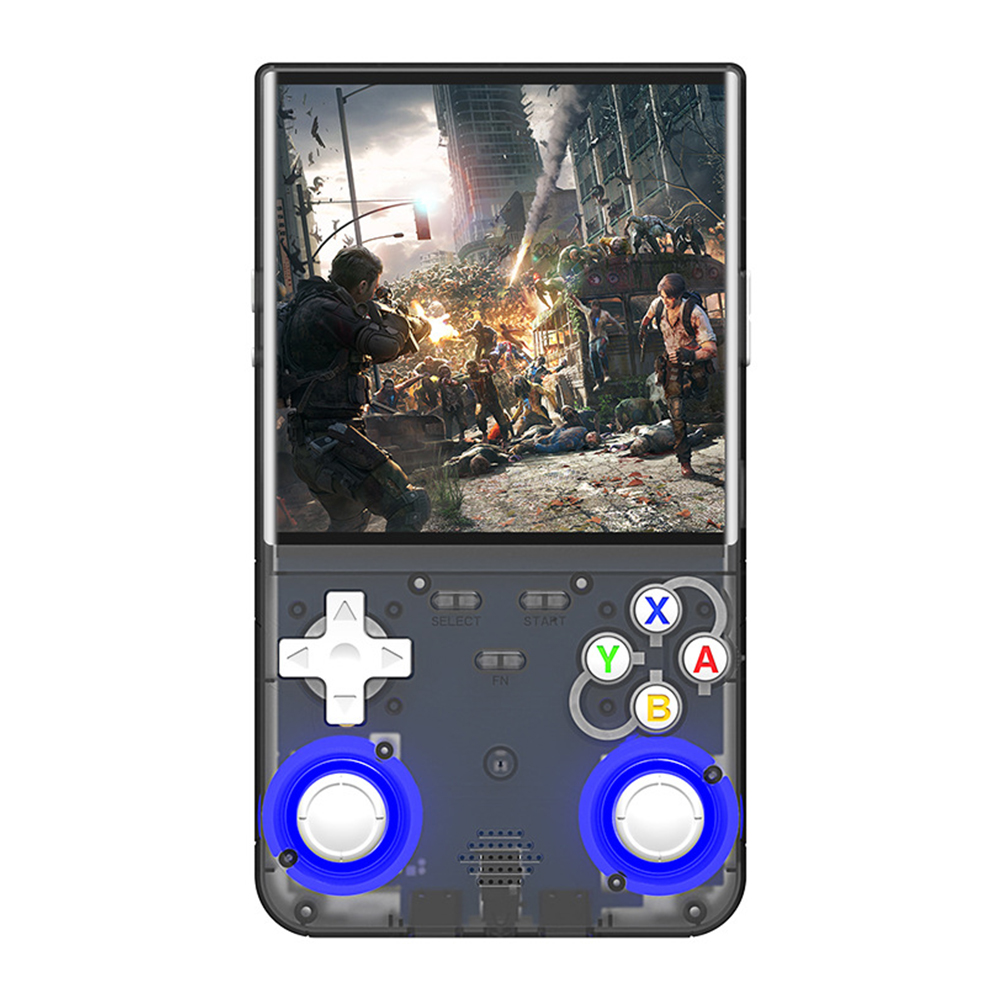 R36Ultras Handheld Game Console mit 4 Zoll IPS-Bildschirm, 64GB TF-Karte enthält 15000+ Spiele, WiFi-fähige Retro Handheld Spielekonsole (Schwarz)