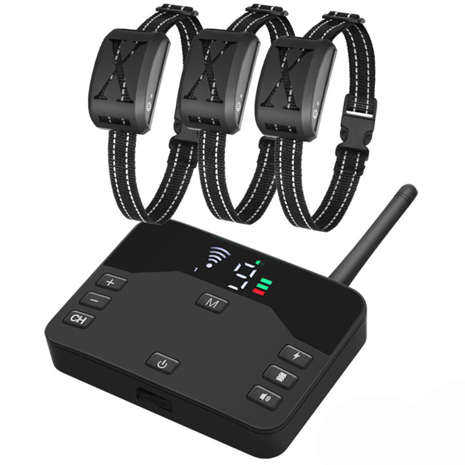 2-in-1 Kabelloser Hundezaun für 3 Hunde, Wasserdichtes Trainingshalsband mit Fernbedienung Elektronischer Zaun für ultimative Hundesicherheit und Freiheit. Elektrohalsband für große Hunde.