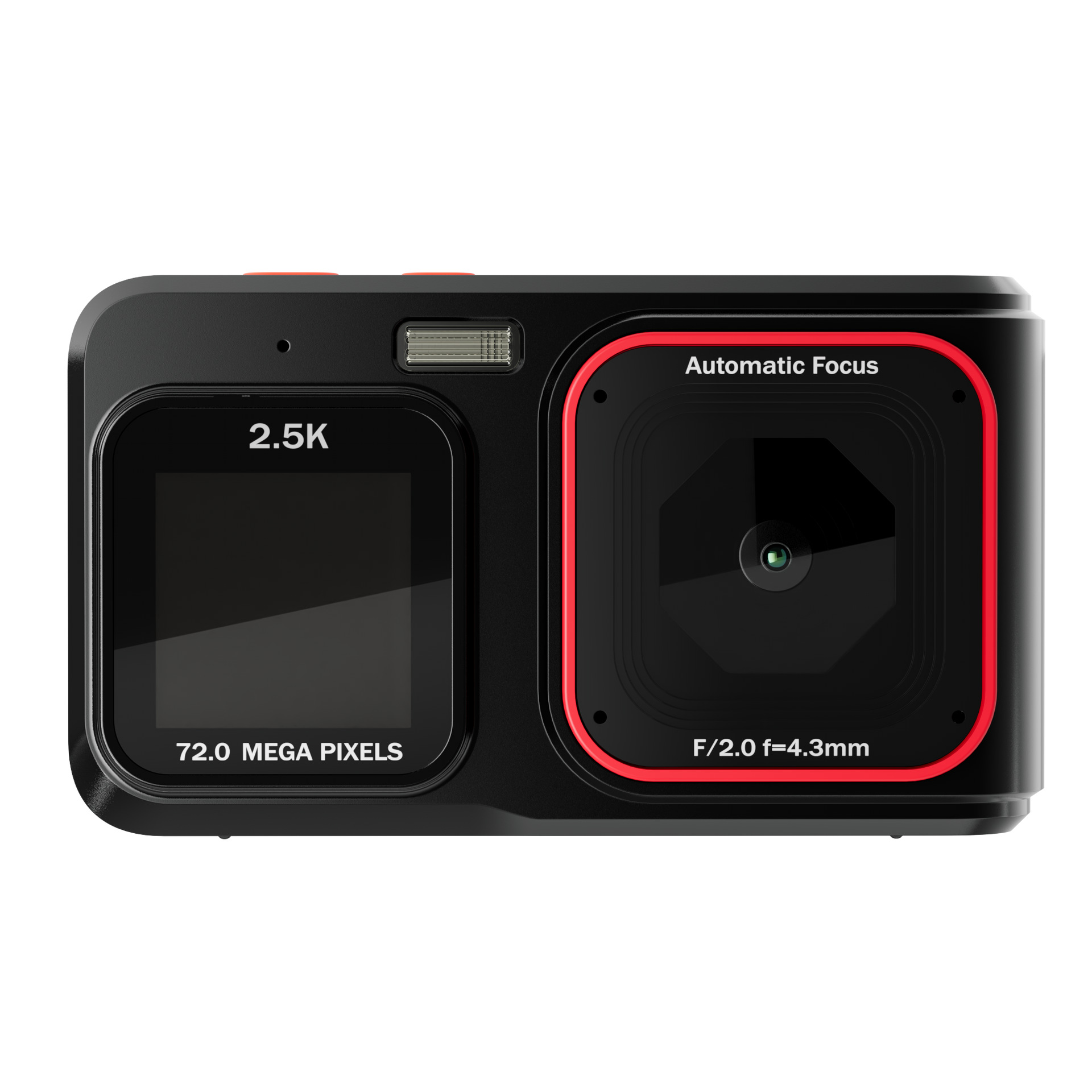 Schwarz 2.5K HD Video 16X Zoom MP3 72MP Foto Dual Screen Selfie Kamera 32G Speicherkarte Zuhause Reisen Tragbar