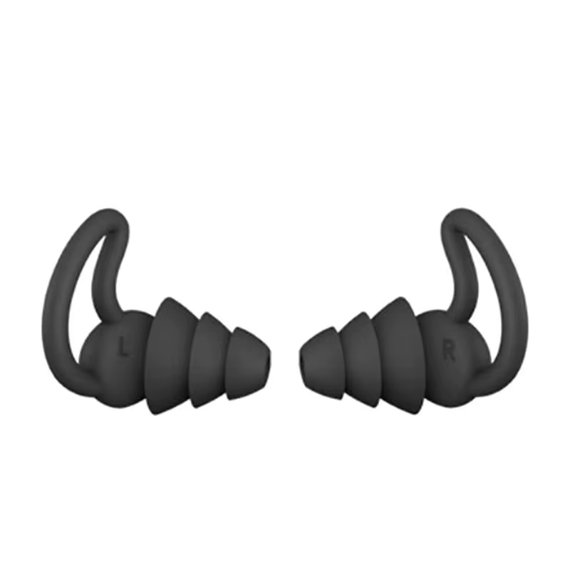 Noise Reduction Ohrstöpsel,Bequeme Silikon Wiederverwendbare Ohrstöpsel zum Schlafen,Schnarchen Schwimmen,Lernen,Geräuschunterdrückung und Gehörschutz Schwarz