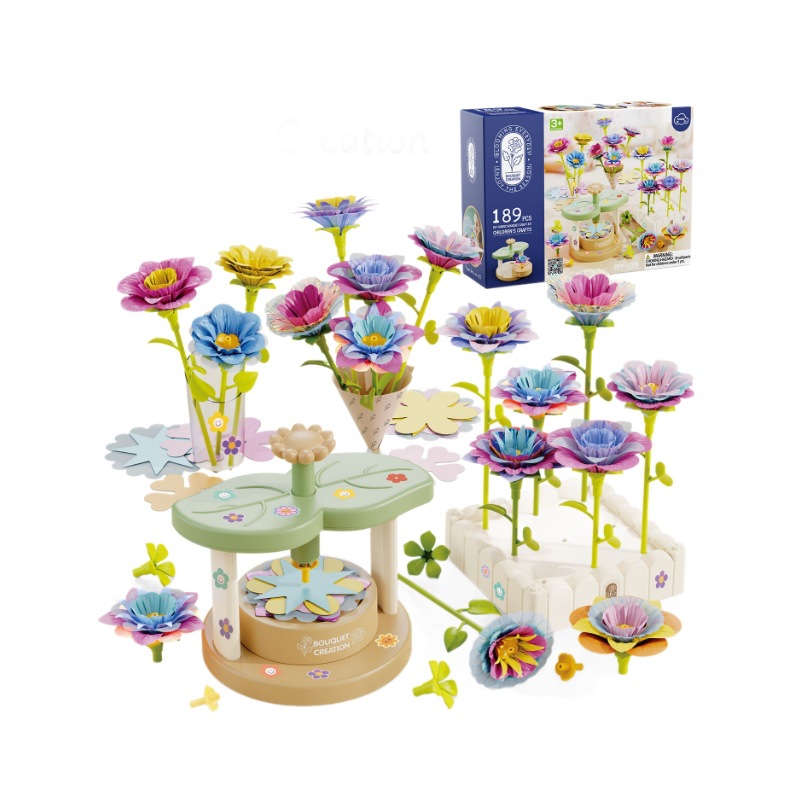 DIY Stoffprägungsmaschine Blumenstrauß Kit Handgefertigtes Eltern FAMILIE Spiel Geschenk Für Mädchen Ab 7 Jahren