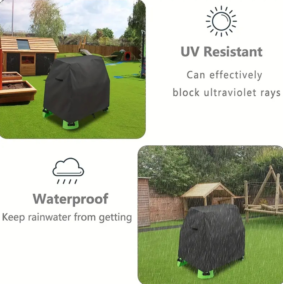 Beach Tischdecke 104x64x84cm Wasserdicht Staubdicht UV-Schutz Mit Griff Für Kinder-Wassertisch Außenbereich Verwendung Schwarz