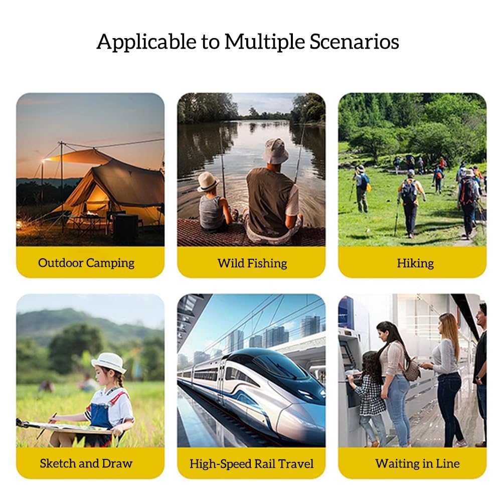 Faltbarer Rucksackhocker Outdoor Camping Hocker, Tragbare Klappstühle Tragetasche Für Outdoor Camping Angeln Picknicks Farbe Khaki Größe L