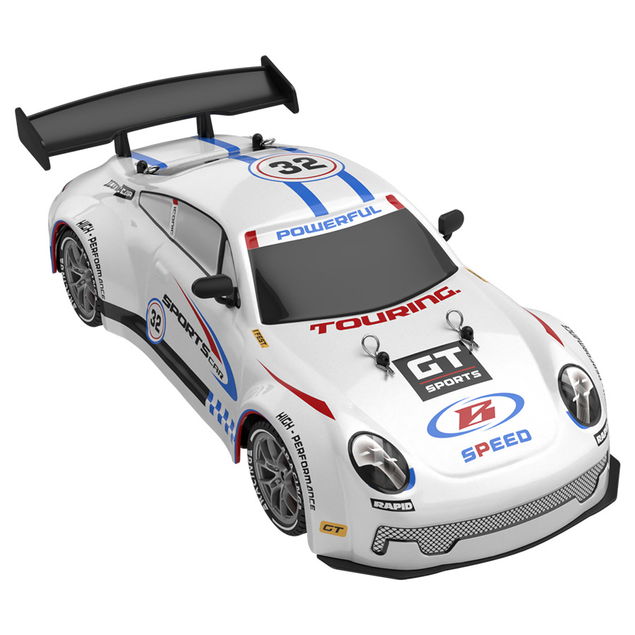 Fernsteuerungs Drift Carr 1:16 Maßstab 4-Rad-Antrieb Ferngesteuertes Spielzeug mit LED-Lichtern Ersatzräder 2 Batterien Weihnachts- Geburtstagsgeschenk für Kinder Farbe: Weiß