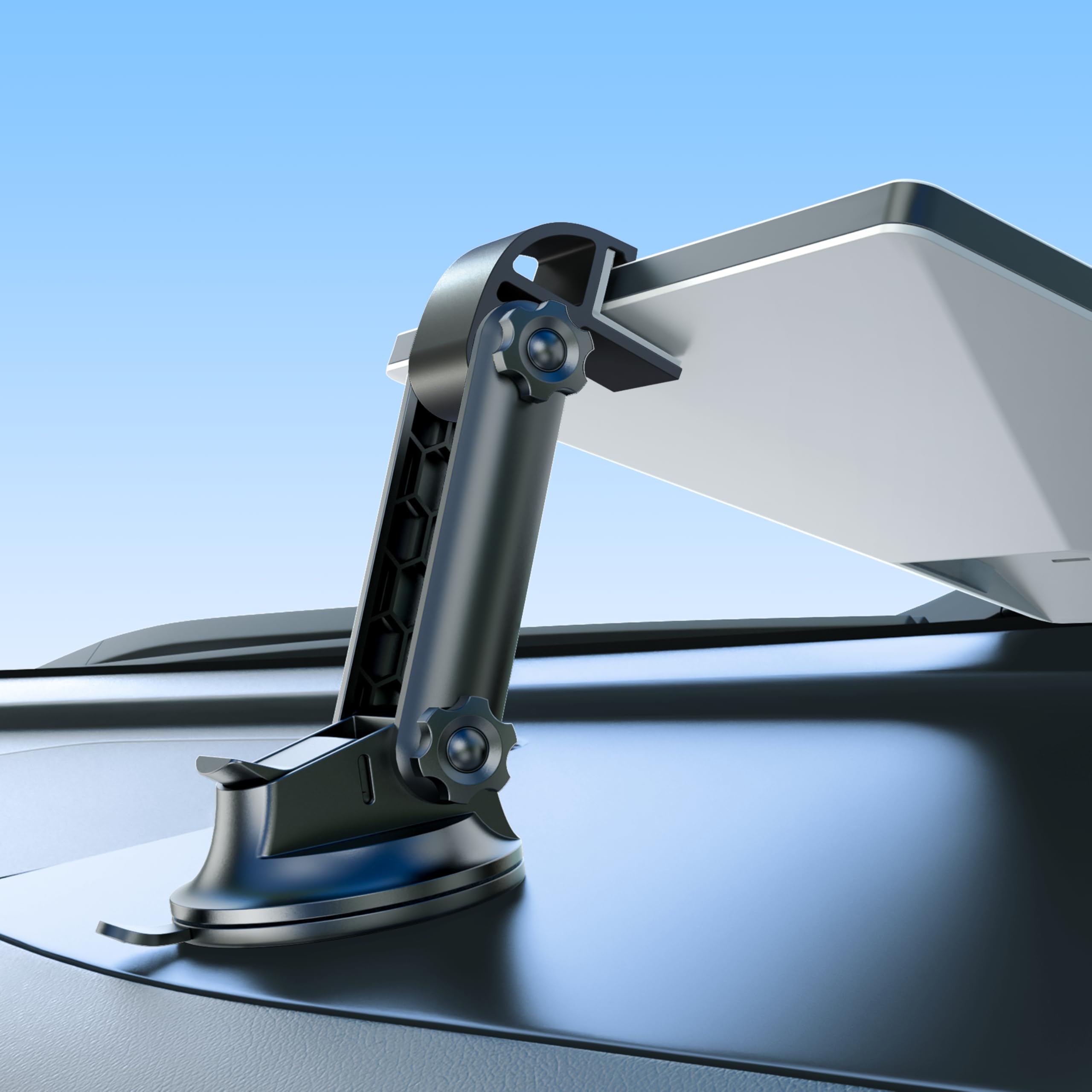 Starlink Mini Auto-Halterung, Starlink Mini Befestigungsset, Hochfeste Saugbasis, Winkelverstellbar, Auto-Saugnapfhalterung gewährleistet stabile Einrichtung während der Fahrt