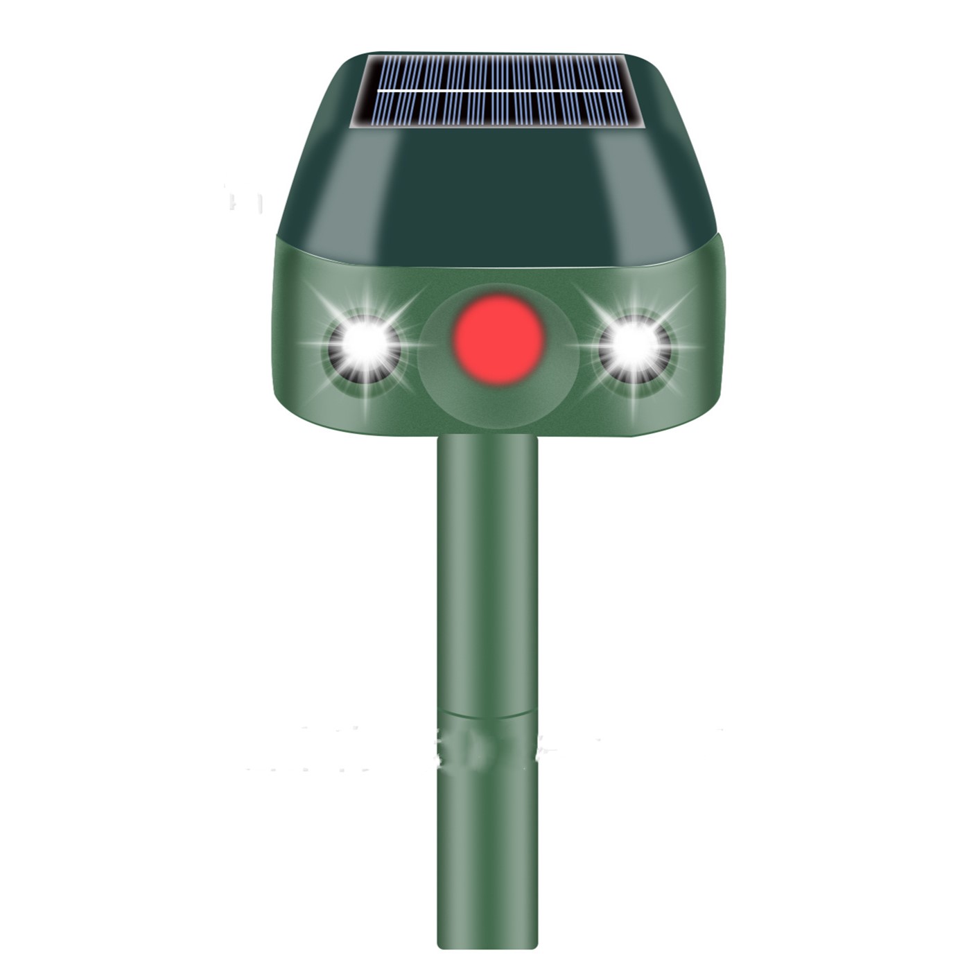 Ultraschall-Tierabwehr, 360-Grad-Katzenabwehr Outdoor, Solar-Tierabwehr Flammenlicht Hirschabwehr mit Bewegungssensor für den Garten