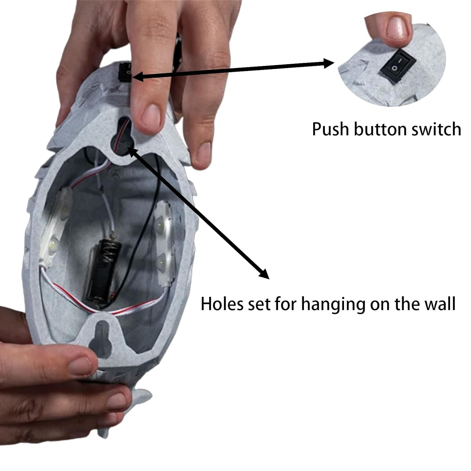 White 3D Eule LED Wandlicht Batterie Betrieben Harz Nachtlampe 22x11 5x8 5CM Weißes Licht Tierdekoration Für Treppenhaus Flur Küche