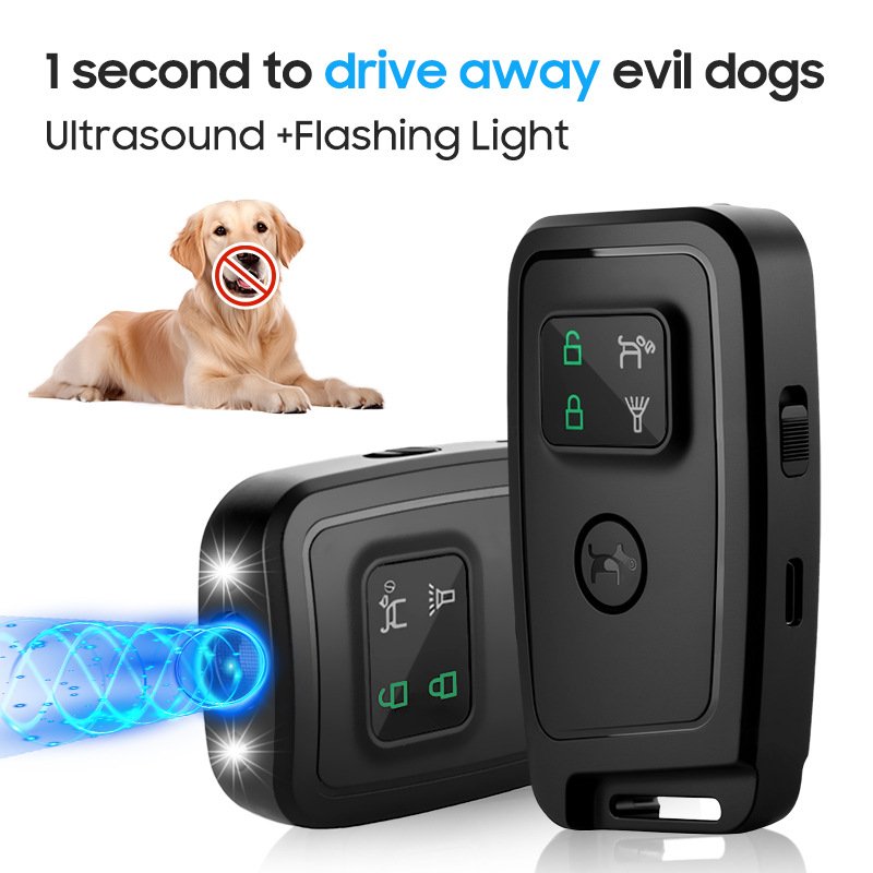 Dog Bark-Abschreckungsgeräte, Ultrasonic Dog Repeller, Indoor Outdoor Bark Control Device mit LED-Taschenlampe, 1 Pack