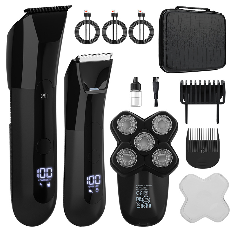 Professioneller elektrischer kabelloser Haarschneider mit einstellbarem Kammrasierer-Set Haarschneidemaschine mit Aufbewahrungstasche für Männer