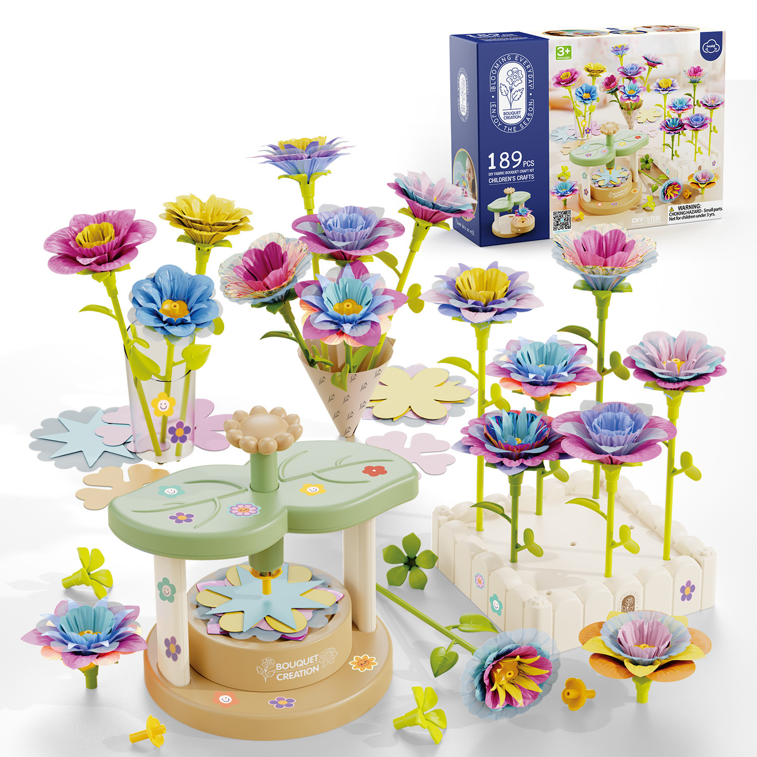 DIY Stoffprägungsmaschine Blumenstrauß Kit Handgefertigtes Eltern FAMILIE Spiel Geschenk Für Mädchen Ab 7 Jahren