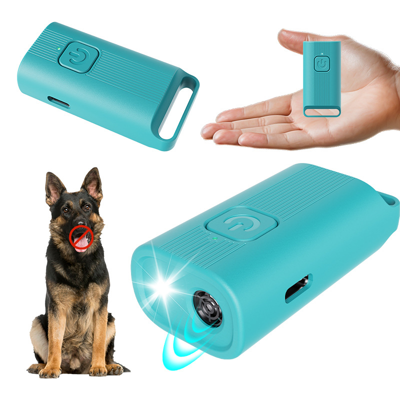 Mini Handheld Anti-Bellgerät für Hunde, Ultraschall-Hundetrainingsgerät, Tragbar für Innen- und Außenbereich, 1 Packung Blau