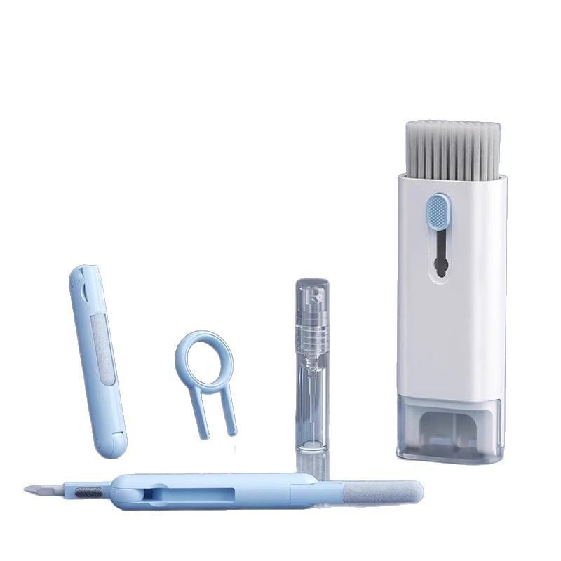 Blaues 7-in-1 Elektronik-Reinigungsset Tastaturreiniger Laptop-Reinigungsset für Monitor Handy Headset Lego Kameraobjektiv