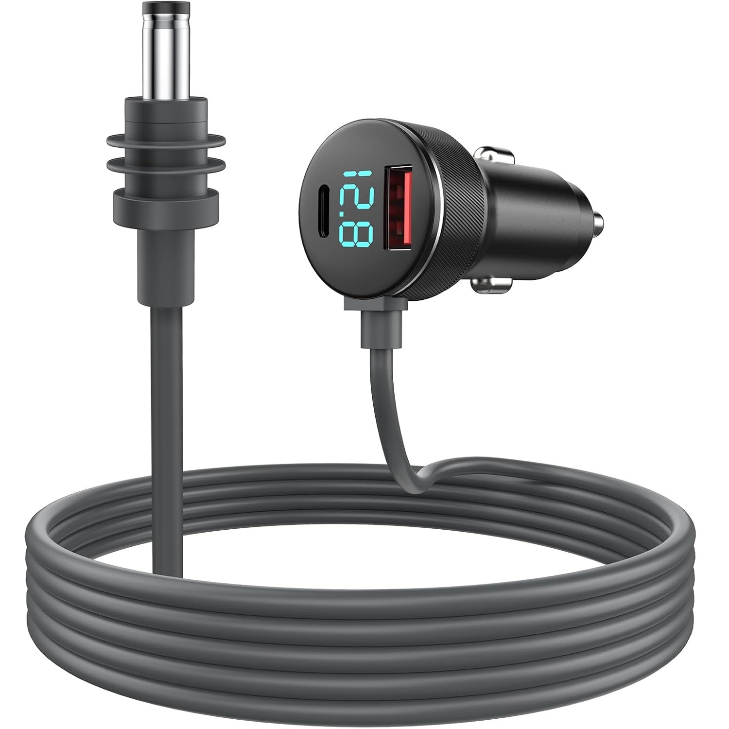 Starlink Mini Kabel, 3 in 1 Starlink Mini Auto Ladegerät DC Stromkabel + Zigarettenanzünder Adapter 12V-48V, Langlebige USB C PD 40W und USB A 35W Anschlüsse (3M)