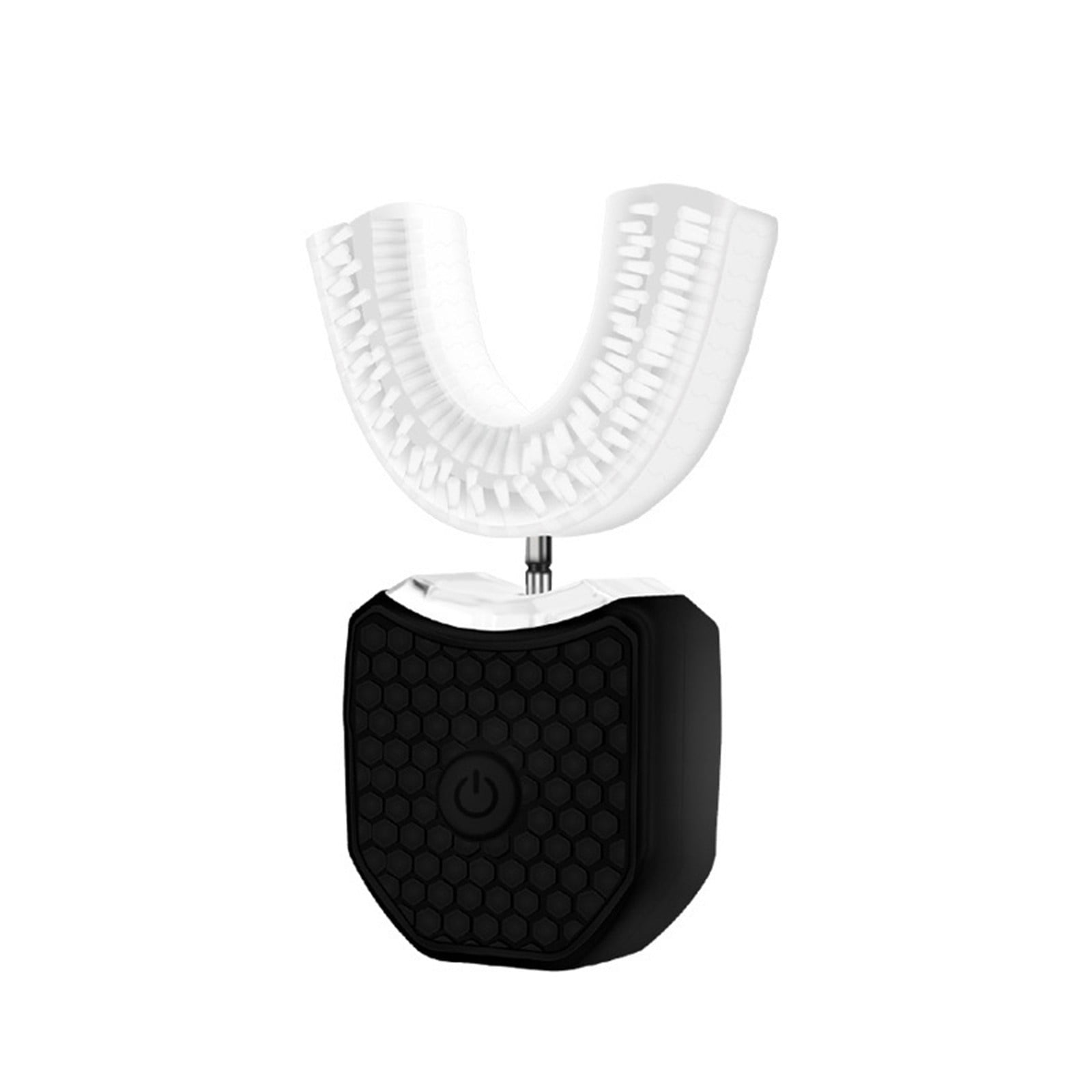 Elektrische Ultraschall U-förmige Zahnbürstenborsten 360 Grad Automatisch Vollautomatisches Intelligentes Reinigung Sonic (Schwarz)