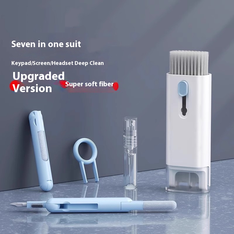 Blaues 7-in-1 Elektronik-Reinigungsset Tastaturreiniger Laptop-Reinigungsset für Monitor Handy Headset Lego Kameraobjektiv