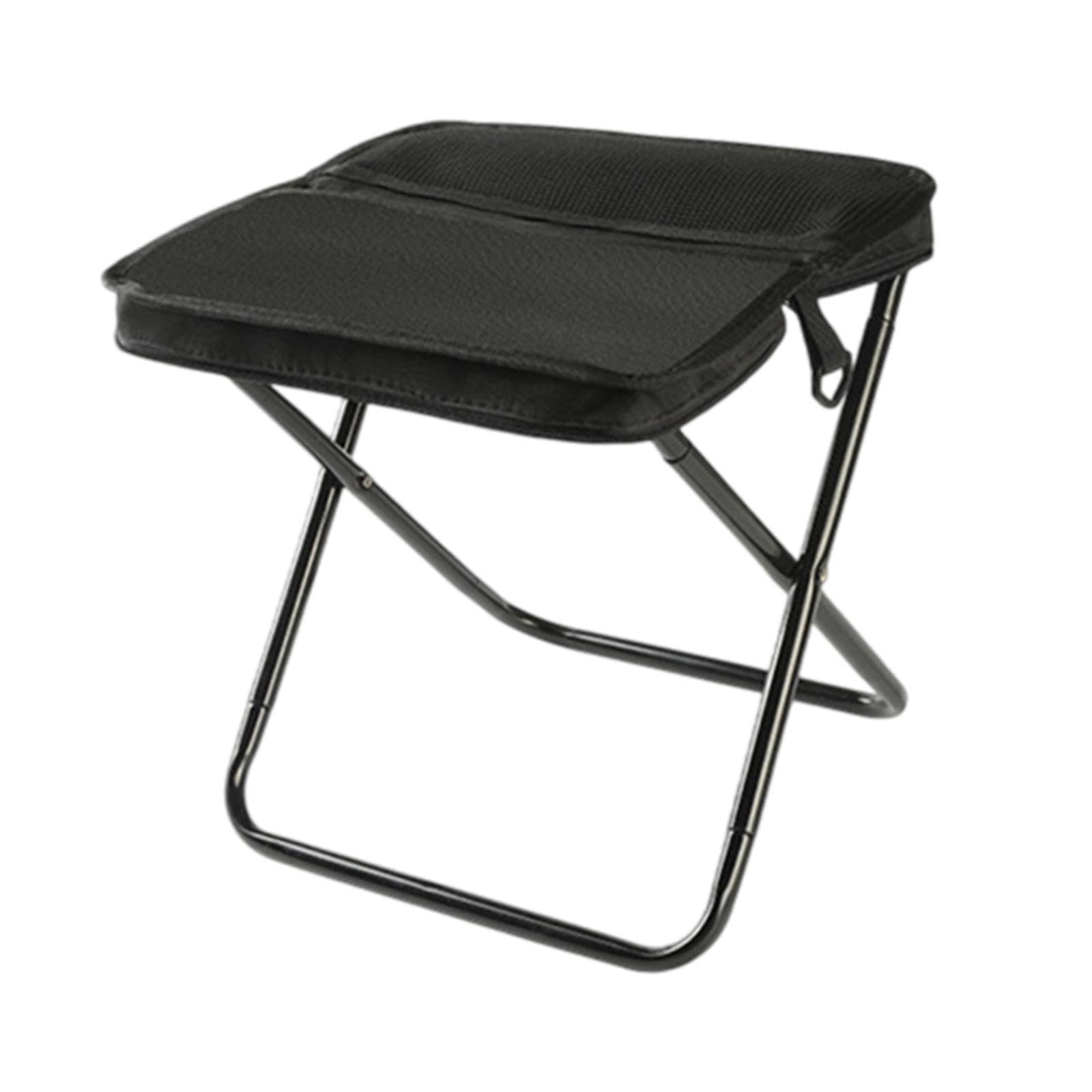 Klappbarer Rucksackstuhl Outdoor Campinghocker, tragbare zusammenklappbare Stühle mit Tragebeutel für Outdoor-Camping, Angeln, Picknicks Farbe Schwarz Größe L