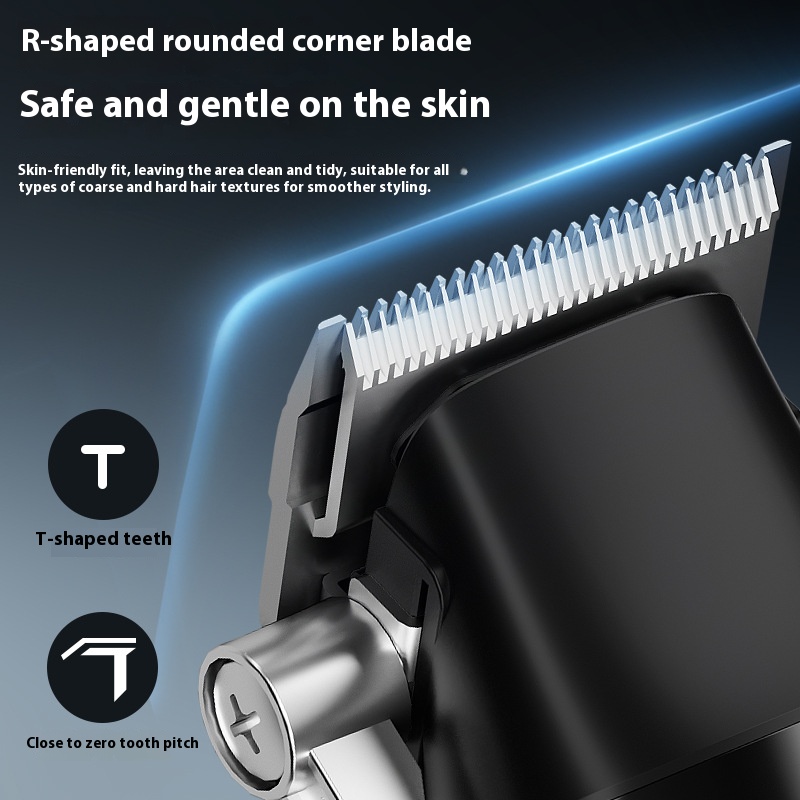 Schwarz 2 in 1 Haarschneide-Set Professionelles Herren Pompadour Schnitzen Elektrischer Trimmer 11 Führungskämme USB-Ladung