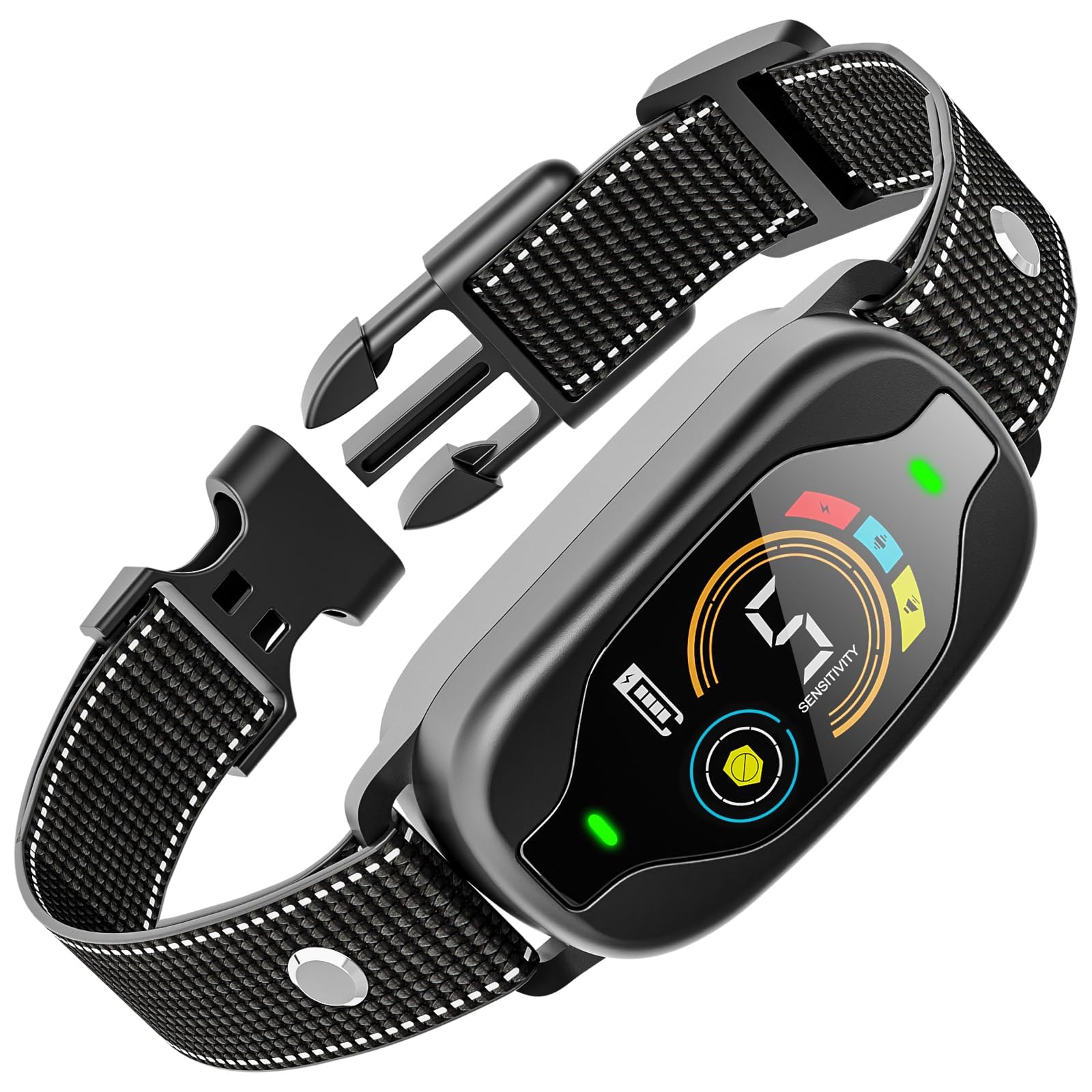 Wiederaufladbares Anti-Bell Hundetrainingshalsband für Haustiere, Anti-Bell Halsbänder für kleine, mittlere und große Hunde, Abschreckungsgeräte mit Ton Vibration