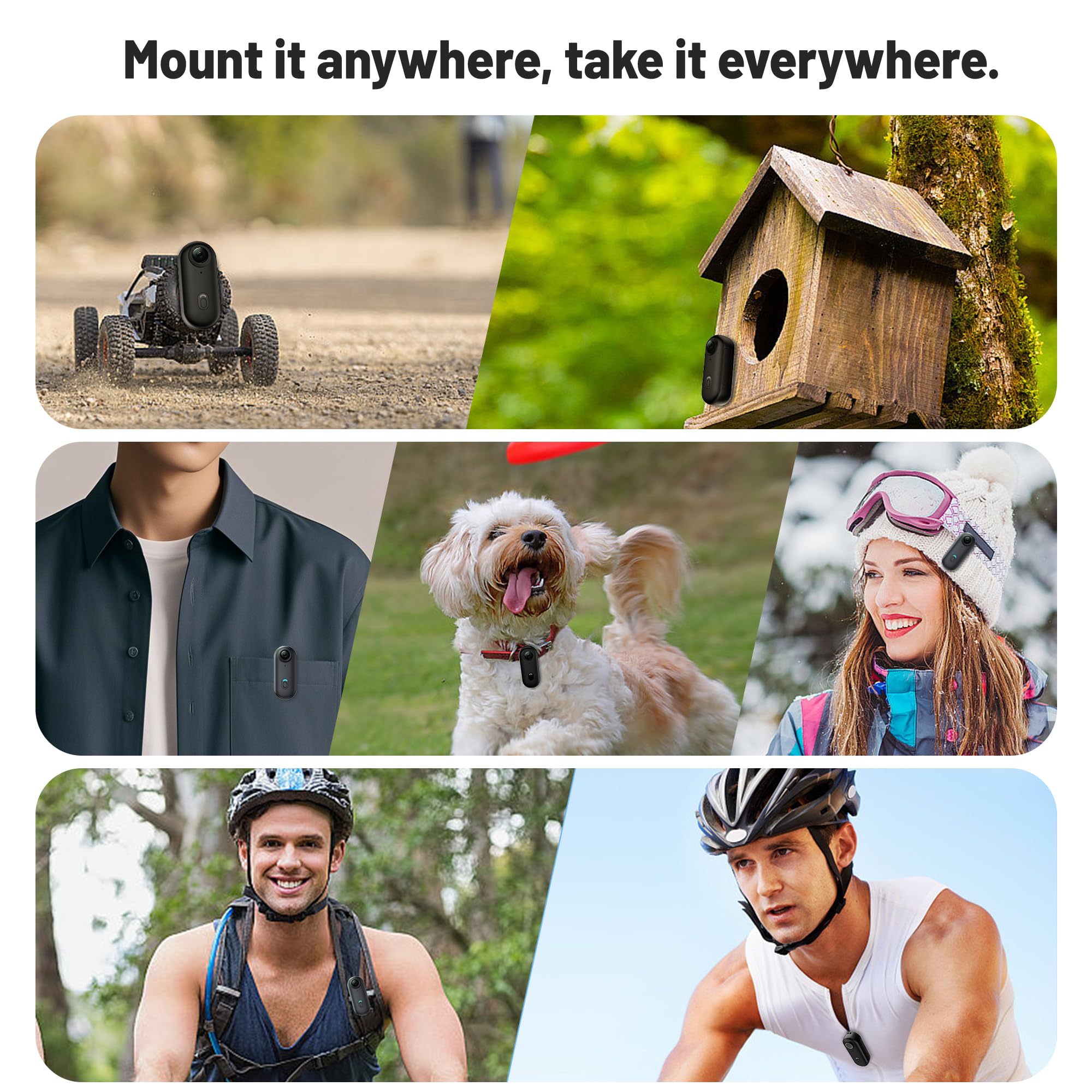 64GB FHD 1080P Mini-Körperkamera, tragbare Action-Körper-Cam, Daumengröße freihändige Aufnahme-Körper getragene Kamera, Premium tragbarer Camcorder (Schwarz)