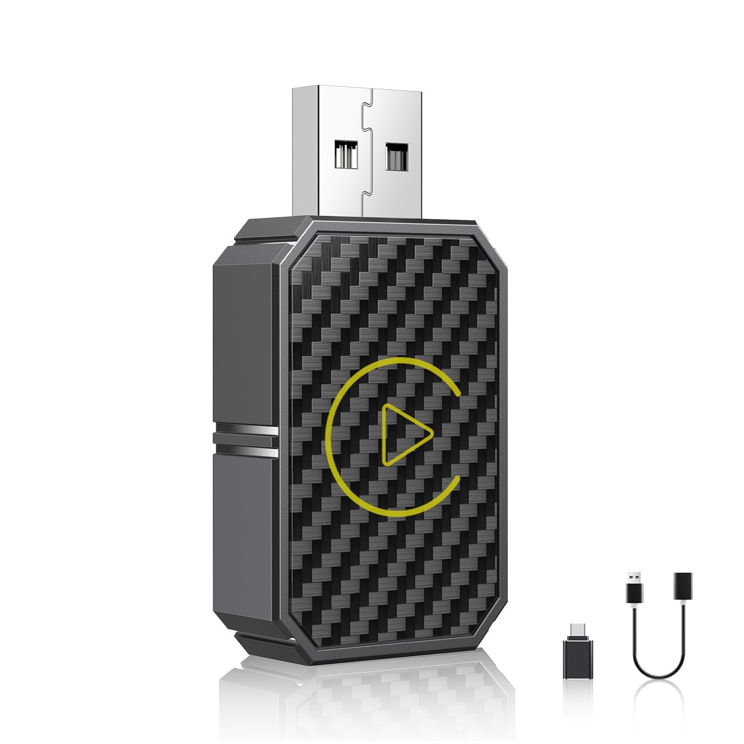 Mini Wireless CarPlay Adapter,Plug & Play Niedrige Latenz konvertiert kabelgebundene zu kabellosen CarPlay Dongle für iPhone iOS 10+,Verbindung schnell & stabil