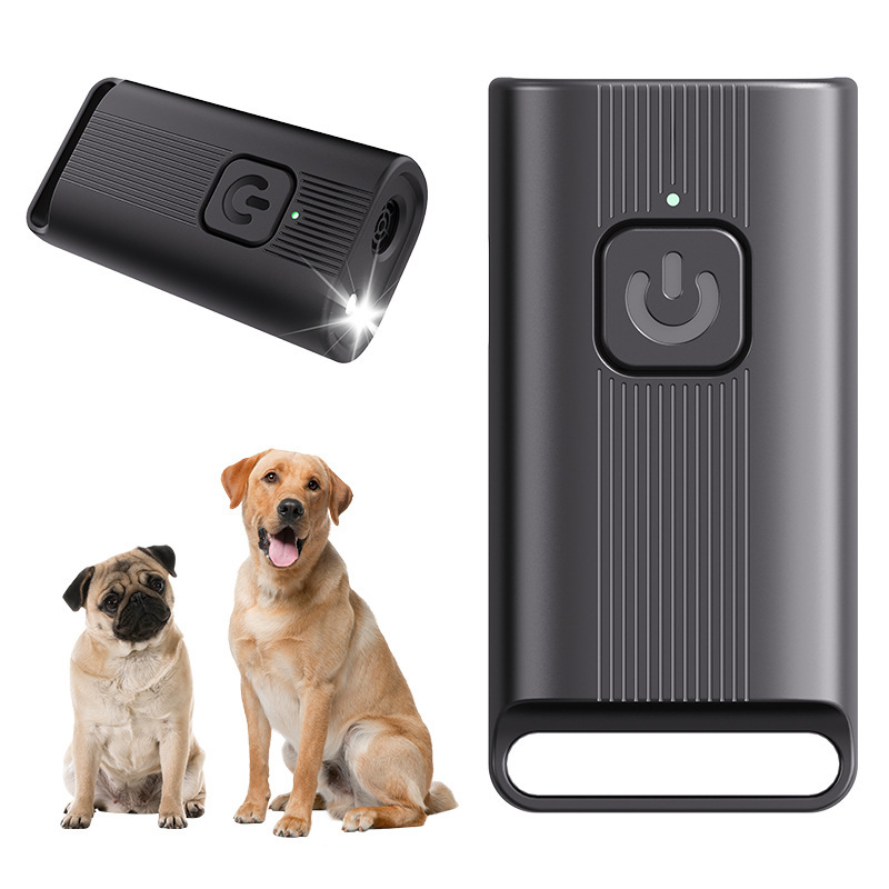 Mini tragbares Anti-Bell-Gerät für Hunde, Ultraschall-Hundetrainingsgerät, tragbar für den Innen- und Außenbereich von Hunden, 1 Packung Schwarz