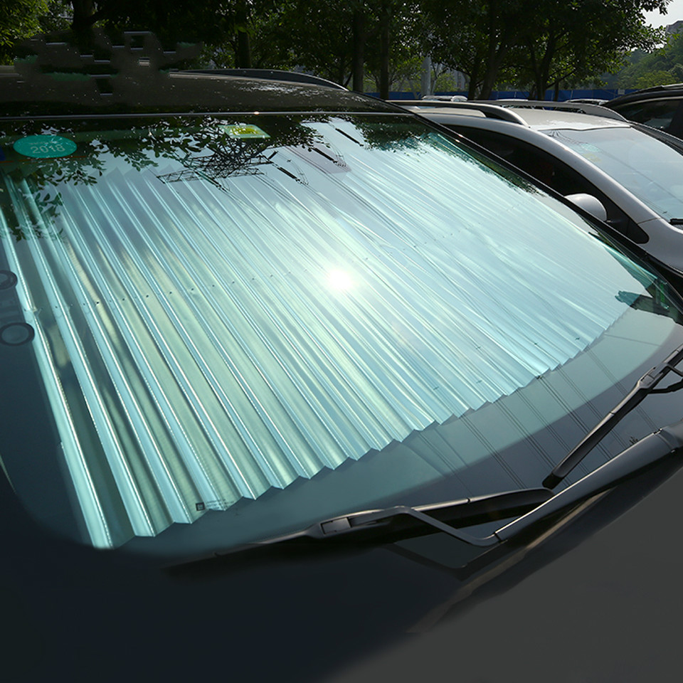Auto Fenster Sonnenschutz Einziehbarer Windschutzscheiben Sonnenschutz Abdeckung Schild Vorhang Faltbarer Auto Sonnenschutz Block Anti-UV Auto Fenster Schatten