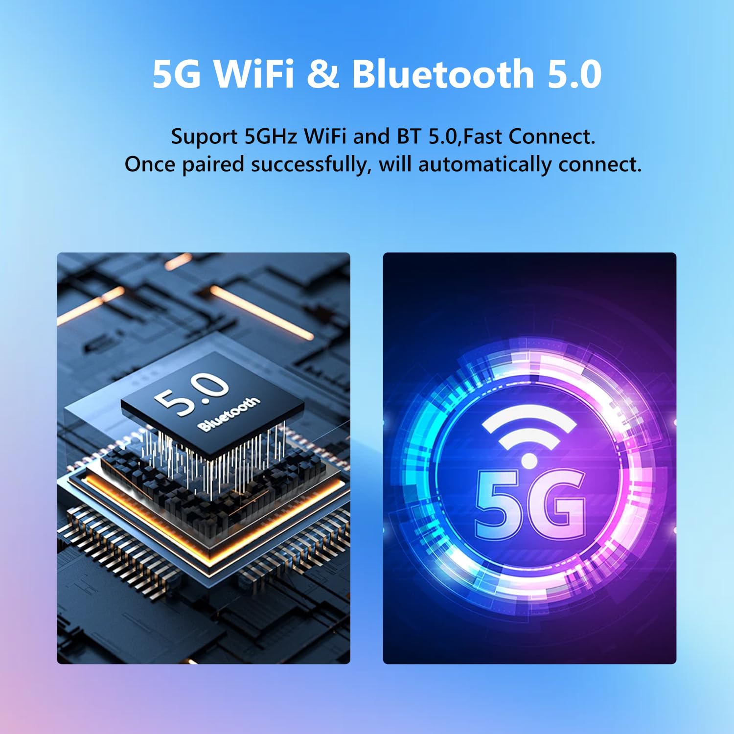 Wireless Carplay Adapter für Android Auto, Wireless Car Ai Box, 2in1 Wireless Dongle Adapter, Plug & Play, Carplay Adapter für OEM CarPlay, Schnelle Verbindung, Online Update