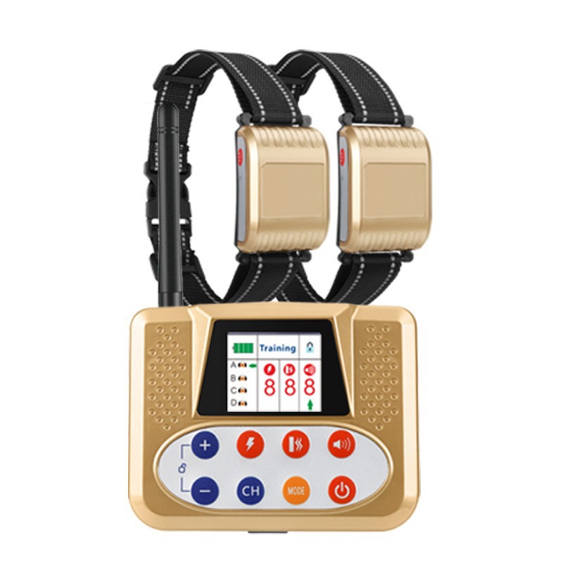 Wireless Dog Fence Elektrisches Haustier-Trainingshalsband für 2 Hunde, Einstellbarer Kontrollbereich 2000 Fuß, Wasserdicht, Vibration Schock, Geeignet für große und mittelgroße Hunde