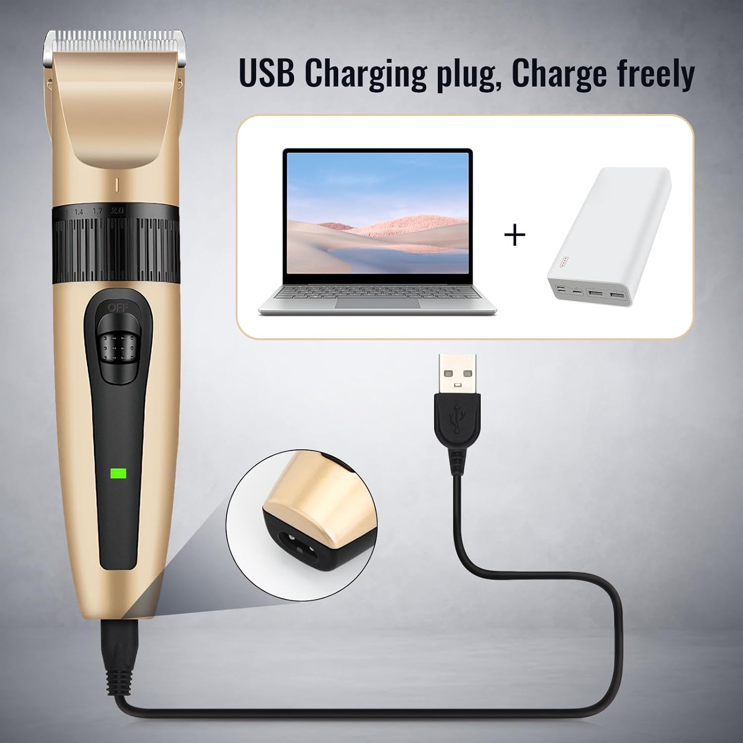 Haarschneider-Set, Barttrimmer Kabellose Haarschneider Geeignet für Männer