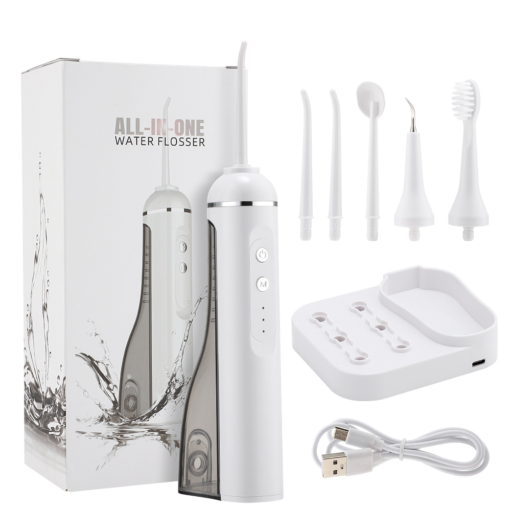3 in 1 Mehrzweck-Elektrischer Wasserflosser mit Zahnpflegetipp Zahnbürste Wasserdicht Entfernt Zahnstein Zahnbelag Zahnreinigung Mundpflege