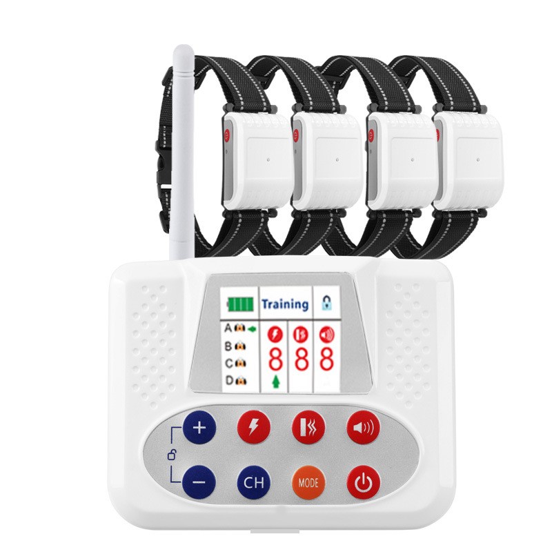 Wireless Dog Fence Hundebereichs-Kontrollsystem, Wasserfester wiederaufladbarer Hundetrainingshalsband mit Fernbedienung, Elektrischer Zaun 3 Trainingsmodi für 4 Hunde