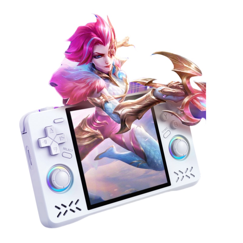 Open Source Retro Spiel Linux Konsole 64GB 8000+Spiele 30+ Emulatoren Tragbar PSP MINI N64 Schnelle Kühlung Weihnachts Geburtstags Geschenk COL Weiß