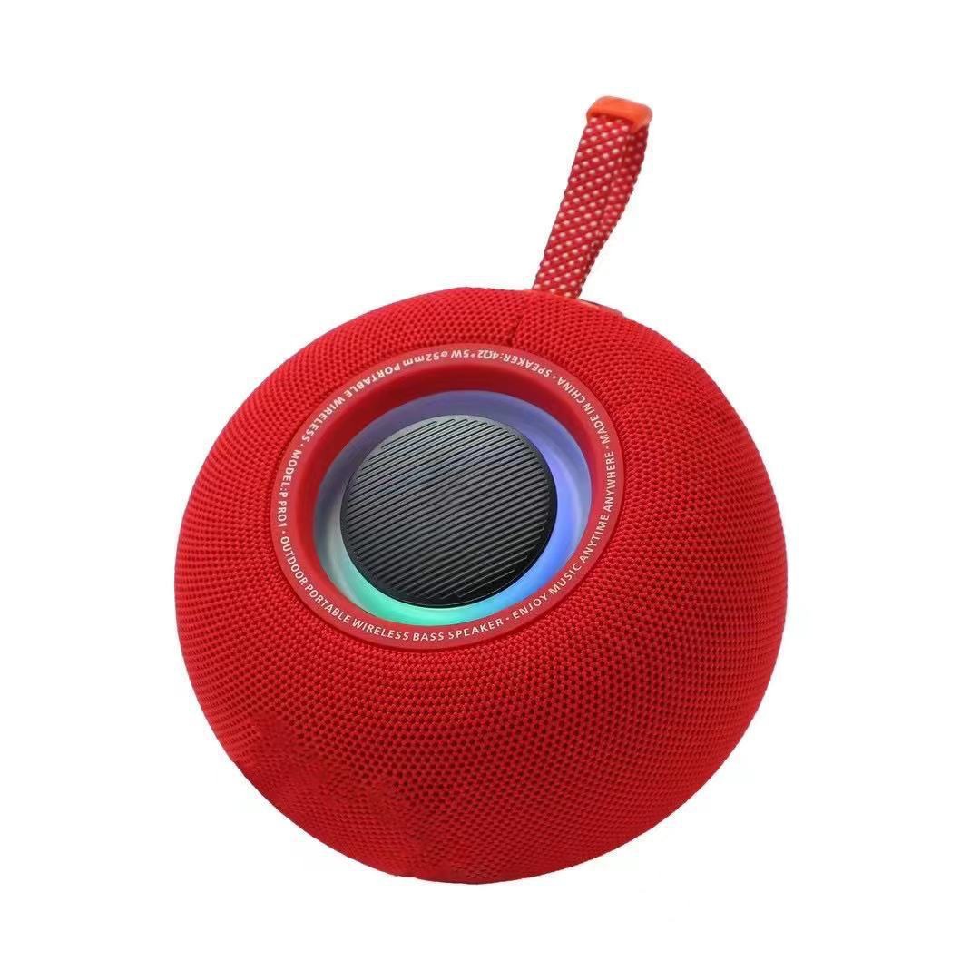 Tragbare drahtlose Bluetooth-Lautsprecher, IPX6 wasserdichter kleiner Duschlautsprecher, lauter Stereo-Sound mit Trageschlaufe für Outdoor (Rot)