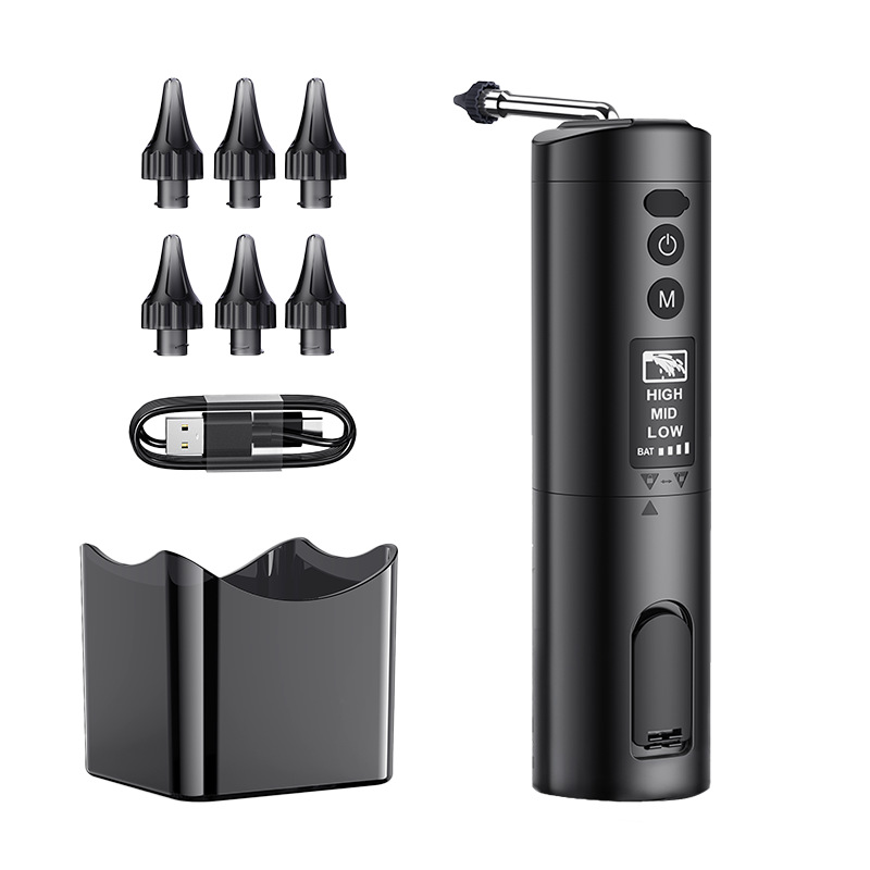 Ohrenschmalz-Entfernungsset Wasserdichtes Ohrenreinigungswerkzeug mit 6 wiederverwendbaren Ersatzspitzen Wiederaufladbares elektrisches Ohrenbewässerungsspülsystem