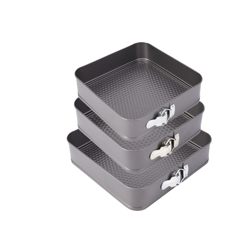 3 Stück quadratische Kuchenform, Antihaft-Lose-Boden-Backform, Backform mit abnehmbarem Boden, Ofenzubehör, Backwerkzeuge, Küchenzubehör