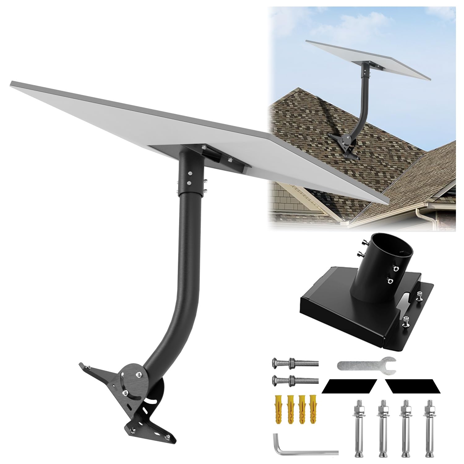 Starlink Gen 3 Halterung, Starlink Befestigungskit, Starlink Wandhalterung, Enthält Rohradapter, Starlink Gen 3 Dachhalterung