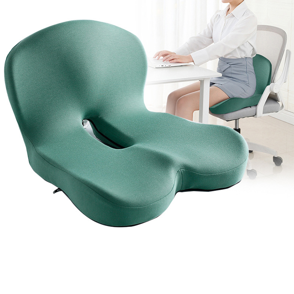 Sitzkissen Memory Foam Pads für LKW-Fahrer Bürostuhl-Kissen Heimstuhl-Kissen Auto Rutschfeste Unterlage Sitzergonomische Kissen für Büro, Grün