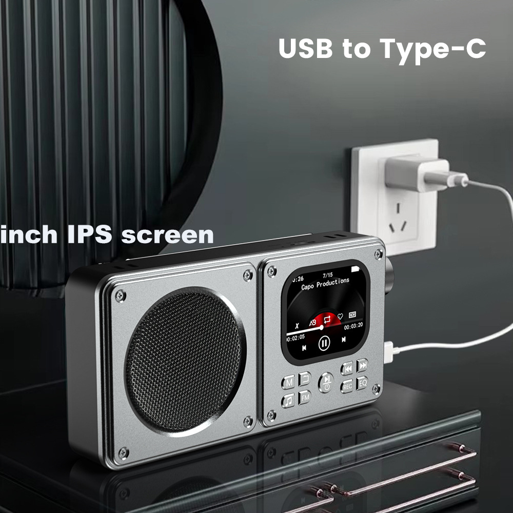 Mp3 Mp4 Bluetooth-Lautsprecher Radio Tragbarer Videoplayer AMV AVI Mit 2-Zoll-IPS