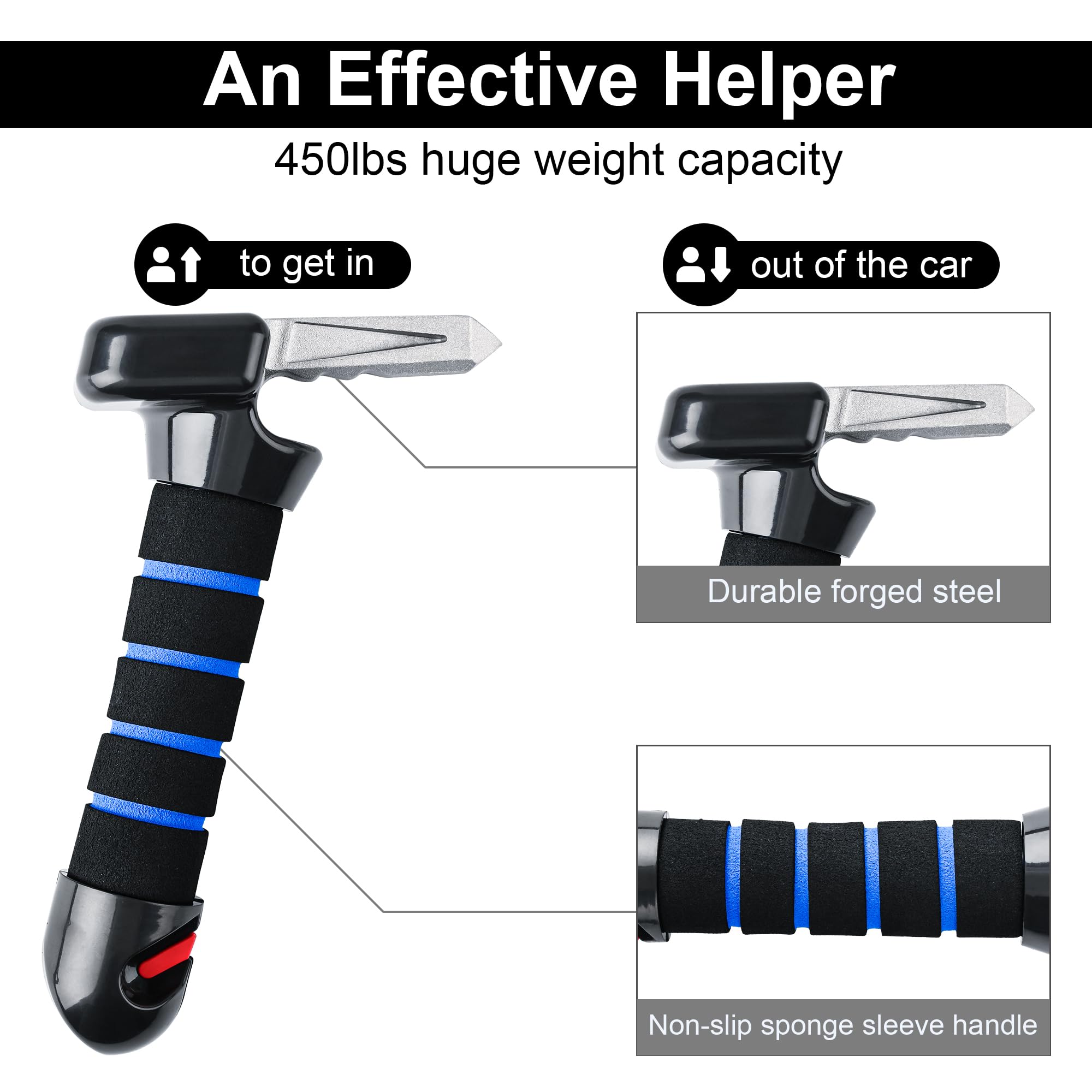 Autotürgriff für Senioren Autogriff Assistenz Unterstützung Griff Multifunktionsgriff für Senioren und Behinderte 2er-Pack