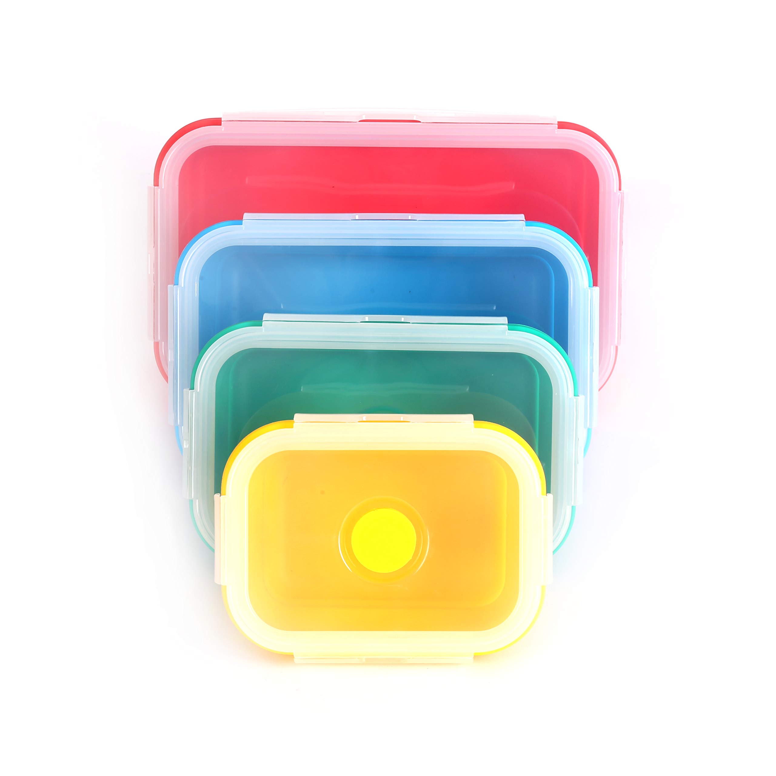 Rectangular Collapsible Silicone Container 4 Piece Set