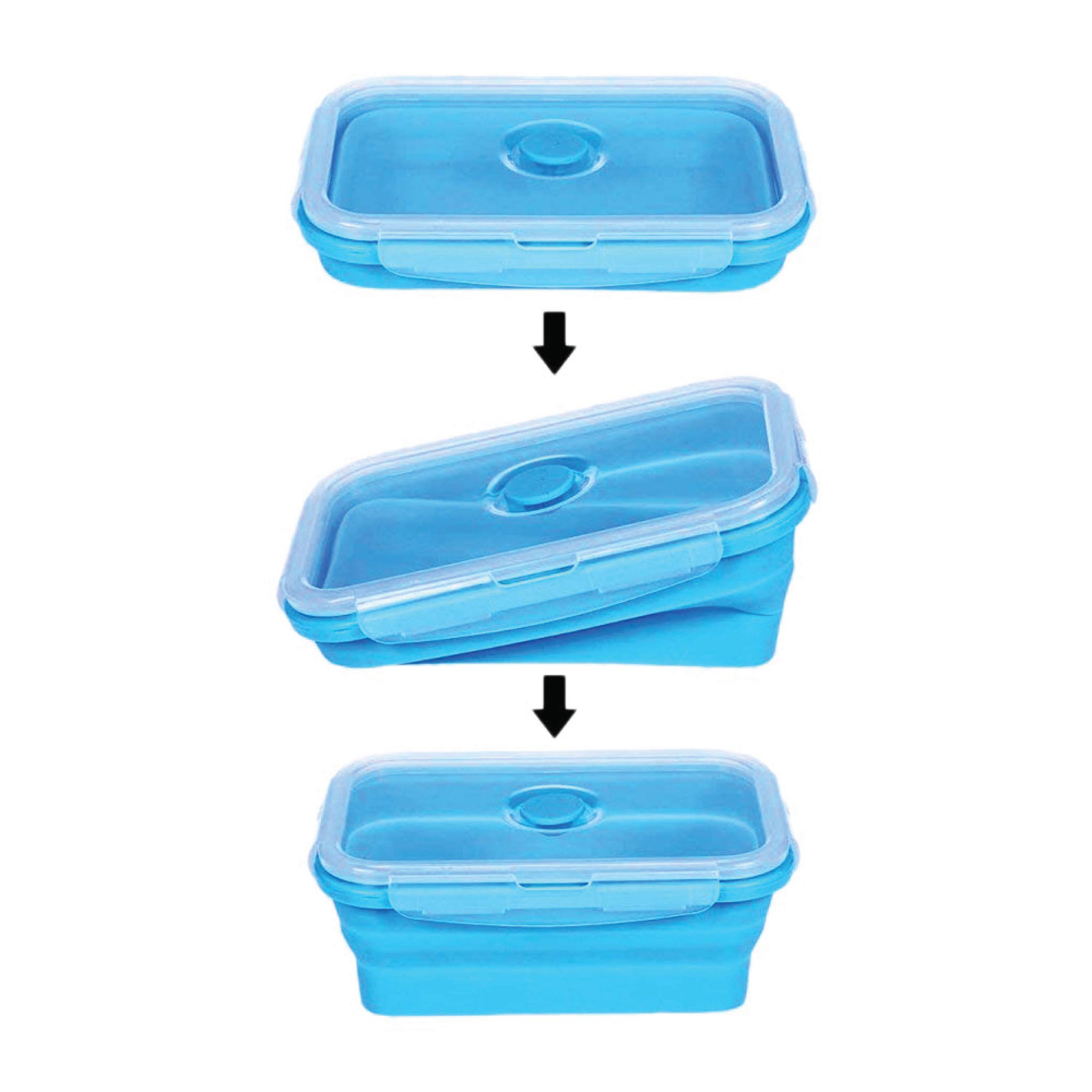 Rectangular Collapsible Silicone Container 4 Piece Set