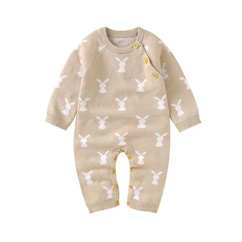 Baby Rabbit Print Knit Bodysuit
