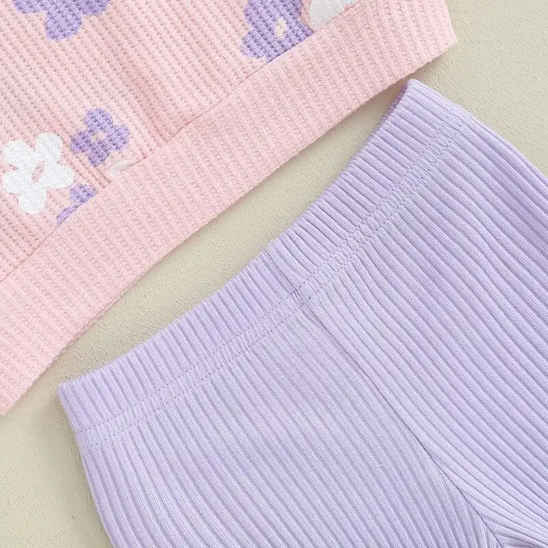 Flared Pants Floral Toddler Set