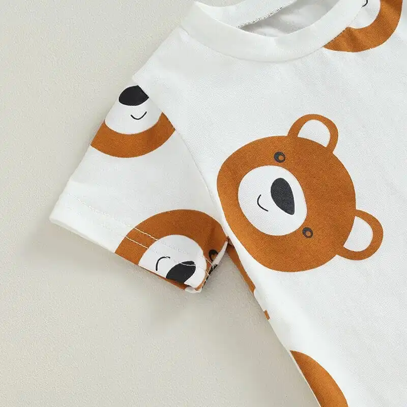 Teddy Bear Solid Pants Baby Set