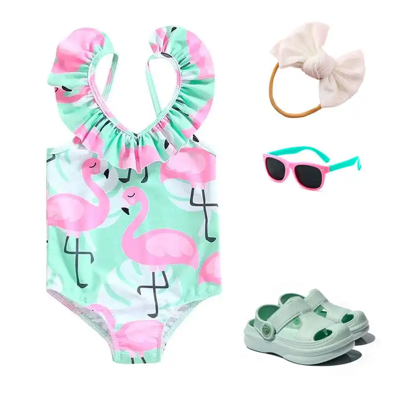 Flamingo Backless Toddler Swimsuit